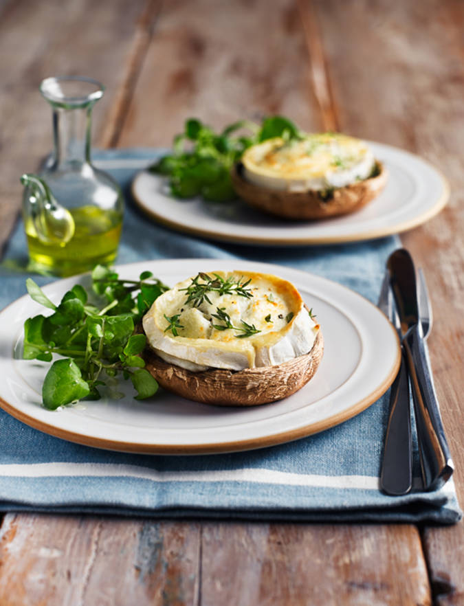 french-goats-cheese-on-mushrooms-sainsbury-s-magazine